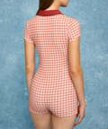 Bonnie Terry Swim Romper - Vintage Red Plaid - Align Swim
