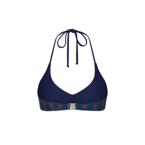 Margot Halter Top - Marine Plaid - Align Swim