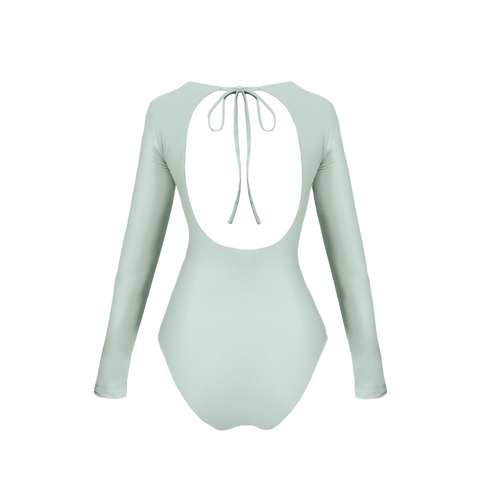 Isla Long Sleeve One-Piece - Mist - align swim