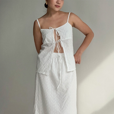 Layla Skirt - White Eyelet 2.0