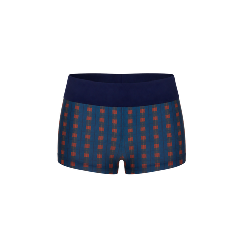Frankie Swim Shorts - Marine Plaid - Align Swim
