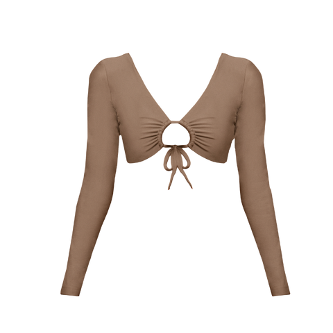 Maeve Long Sleeve Top - Truffle - align swim