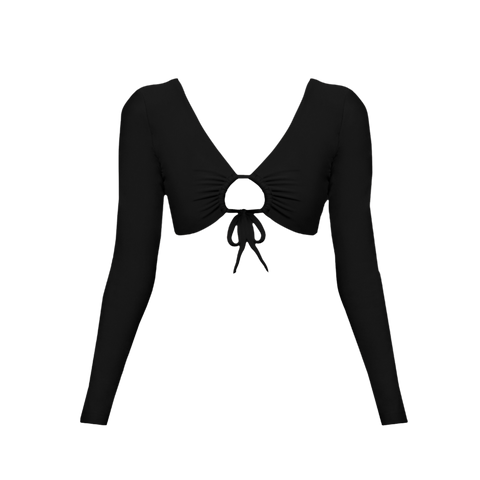 Maeve Long Sleeve Top - Ebony - align swim