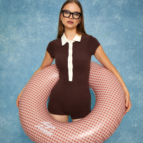 Bonnie Terry Swim Romper - Sunday Brown - Align Swim