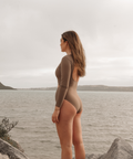 Isla Long Sleeve One-Piece - Truffle - align swim