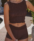 June Ruched Tankini - Sable *Instock & Preorder* - Align Swim