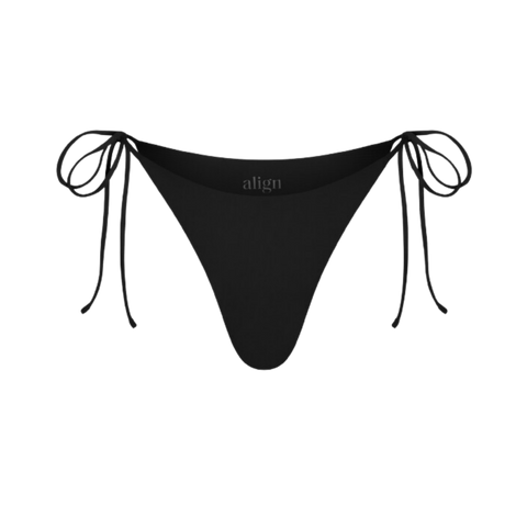 Nora Tie Bottom - Ebony - align swim