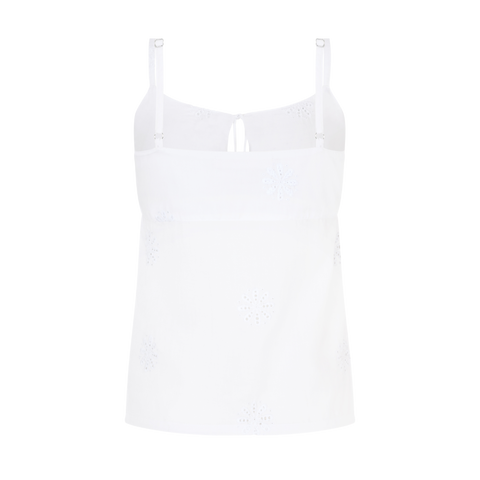 Lara Top - White Eyelet - align swim