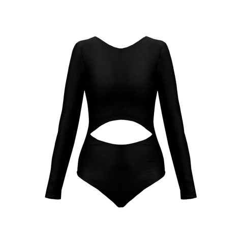 Isla Long Sleeve One-Piece - Ebony - align swim