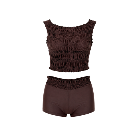 June Ruched Tankini - Sable - Align Swim