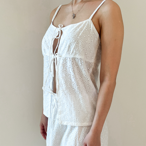 Lara Top - White Eyelet 2.0