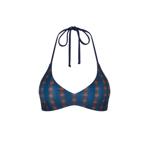 Margot Halter Top - Marine Plaid - Align Swim