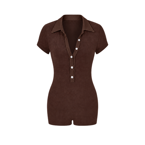 Bonnie Terry Swim Romper - Mocha Brown *NEW* - Align Swim