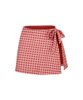 Josie Wrap Swim Skirt - Vintage Red Plaid - Align Swim