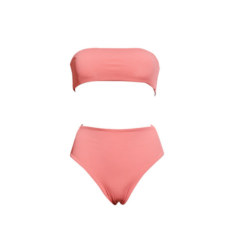 Aria Ribbed Bandeau Top - Fleur (Restocked) - align swim