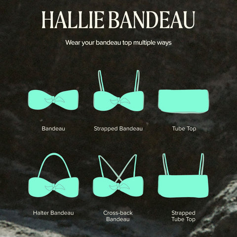 Hallie Bandeau Top - Lagoon - align swim